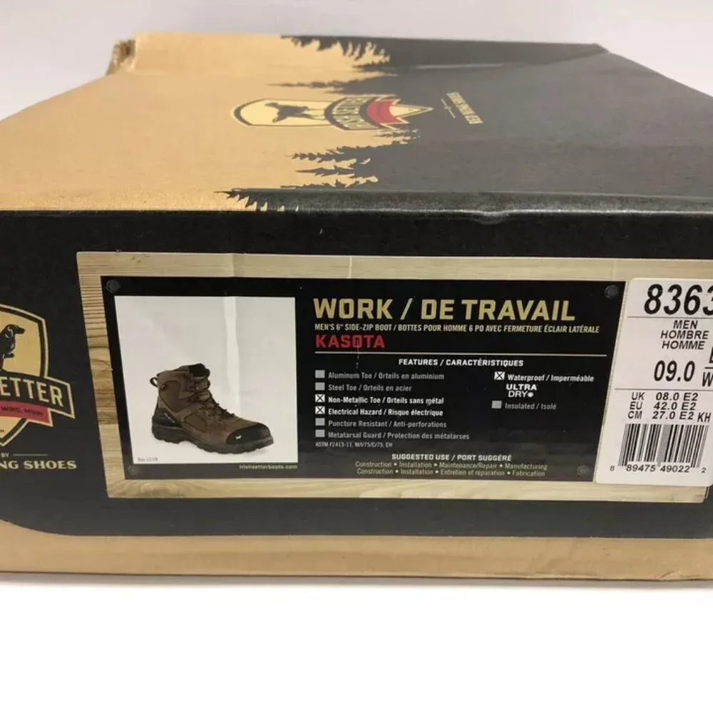 Irish Setters Men's Kasota 6 Inch Brown Waterproof Boot 9 2E